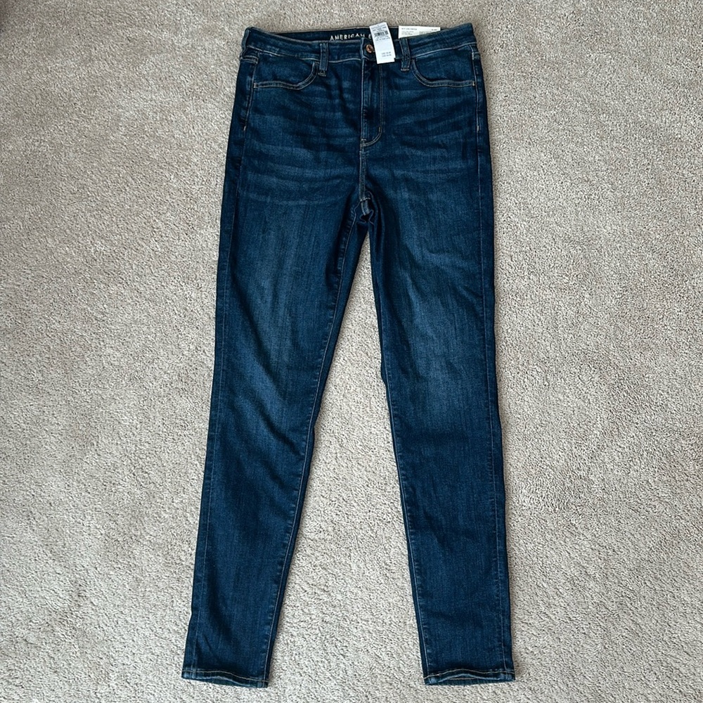TALL - American Eagle Dark Wash Super Hi-Rise Jegging